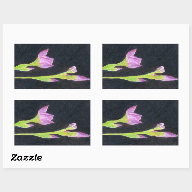 Sticker Rectangulaire Iris (Feuille)