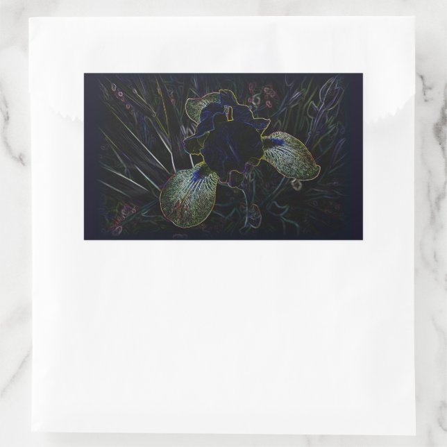 Sticker Rectangulaire Iris brillant (Sac)