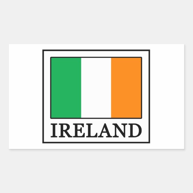 Sticker Rectangulaire Irlande (Devant)