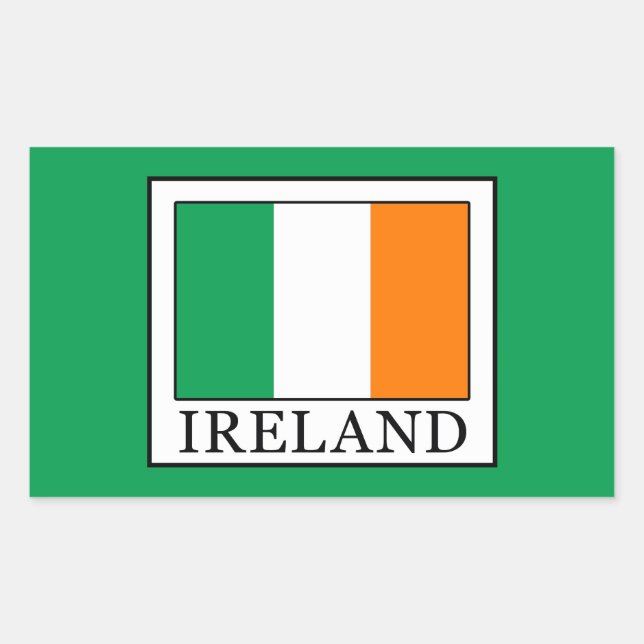 Sticker Rectangulaire Irlande (Devant)