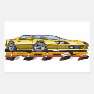 Sticker Rectangulaire IROC jaune Z
