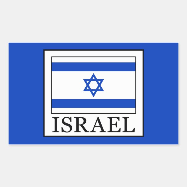 Sticker Rectangulaire Israël (Devant)