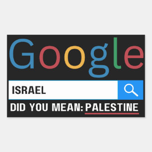 Sticker Rectangulaire israël, tu voulais dire la Palestine research grag