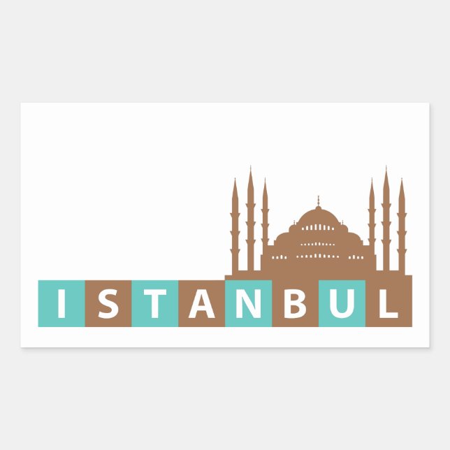 Sticker Rectangulaire Istanbul, Turquie (Devant)