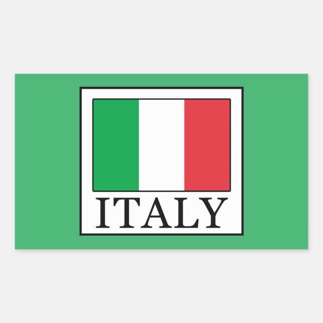 Sticker Rectangulaire Italie (Devant)