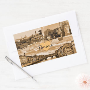 Sticker Rectangulaire Italie customisée Florence Photographie