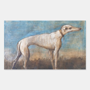 Sticker Rectangulaire Italien Greyhound Giovanni Domenico Tiepolo peti
