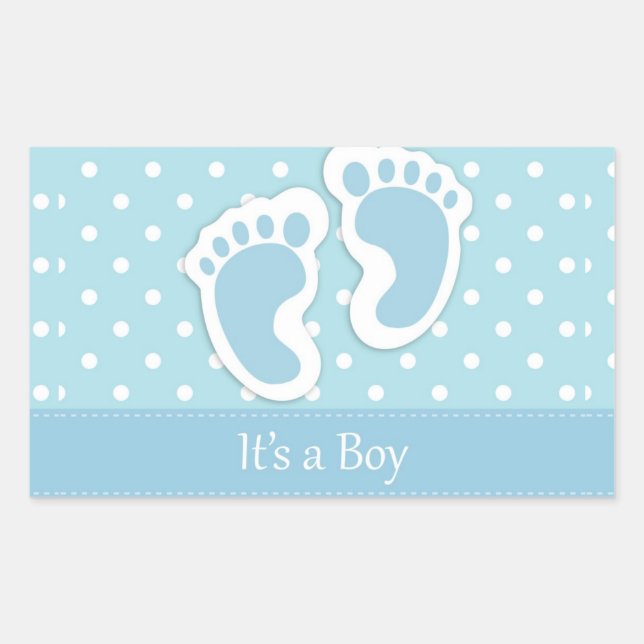 Sticker Rectangulaire It's A Boy (Devant)