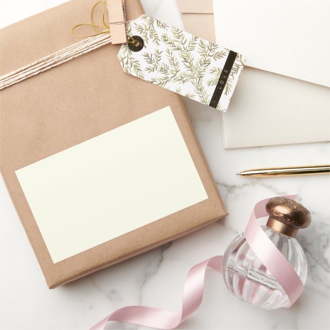 Sticker Rectangulaire Ivoire (Cadeaux)