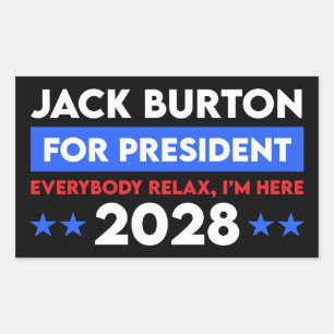 Sticker Rectangulaire Jack Burton Pour Président 2028