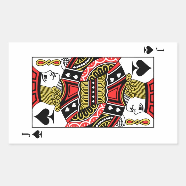 Sticker Rectangulaire Jack of Spades (Devant)