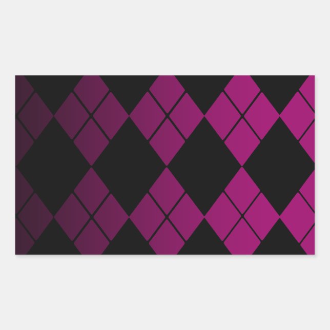 Sticker Rectangulaire Jacquard noir (Devant)