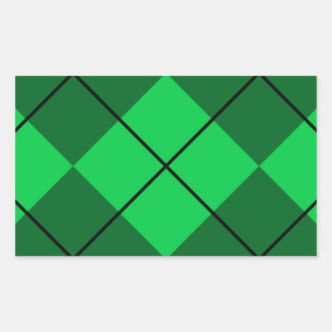 Sticker Rectangulaire Jacquard vert irlandais