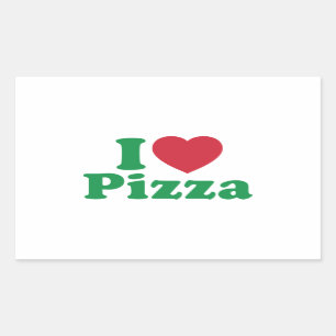 Sticker Rectangulaire J'adore la pizza