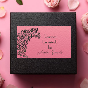 Sticker Rectangulaire Jaguar rose et noir exclusivement conçu par