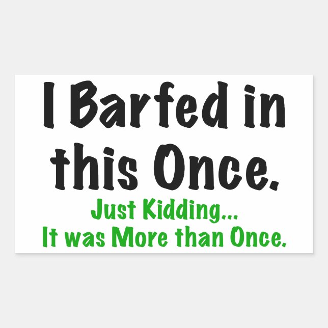 Sticker Rectangulaire J'ai aboyé là-dedans (Devant)