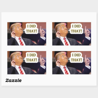 STICKER RECTANGULAIRE J'AI FAIT ÇA - DONALD TRUMP POINTING