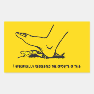 Sticker Rectangulaire J'ai spécifiquement demandé l'opposé de ce Meme