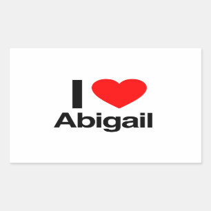 Sticker Rectangulaire j'aime abigail
