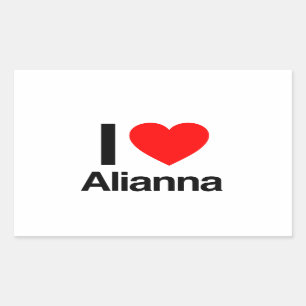 Sticker Rectangulaire j'aime alianna