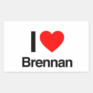 Sticker Rectangulaire j'aime brennan
