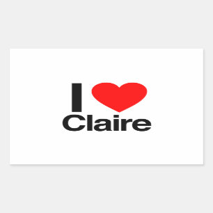 Sticker Rectangulaire j'aime claire