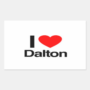 Sticker Rectangulaire j'aime dalton