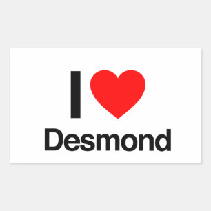 Sticker Rectangulaire j'aime desmond