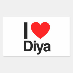 Sticker Rectangulaire J'aime Diya