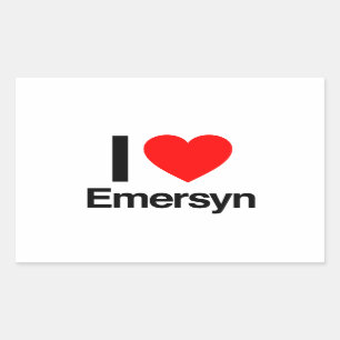 Sticker Rectangulaire j'aime emersyn