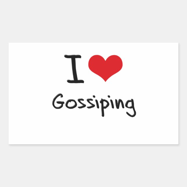 Sticker Rectangulaire J'Aime Gossiping (Devant)