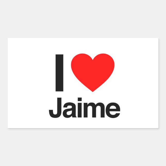 Sticker Rectangulaire j'aime jaime (Devant)