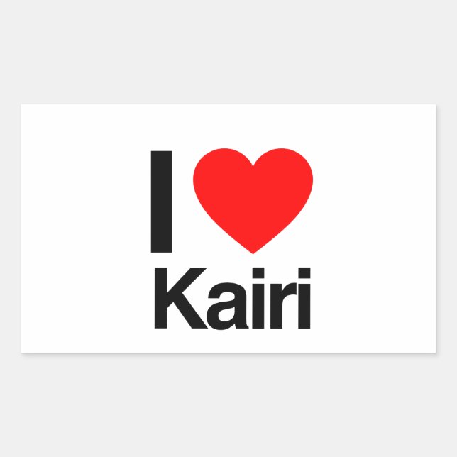 Sticker Rectangulaire j'aime kairi (Devant)