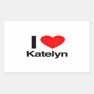 Sticker Rectangulaire j'aime katelyn