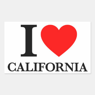 Sticker Rectangulaire J'aime la Californie