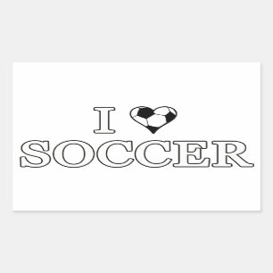 Sticker Rectangulaire J'Aime Le Football