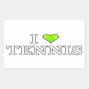 Sticker Rectangulaire J'aime le tennis