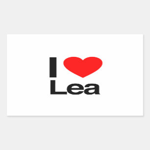 Sticker Rectangulaire j'aime lea
