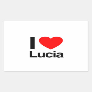 Sticker Rectangulaire j'aime lucia