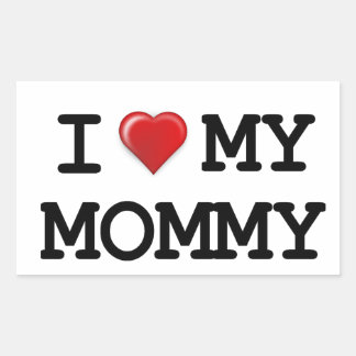 Sticker Rectangulaire J'Aime Ma Maman