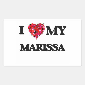 Sticker Rectangulaire J'aime ma Marissa