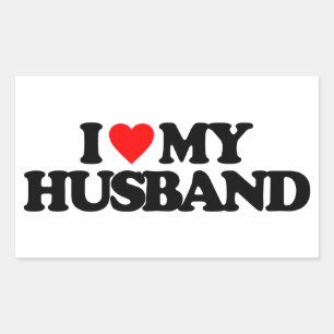 STICKER RECTANGULAIRE J'AIME MON MARI