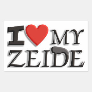 Sticker Rectangulaire J'aime mon Zeide