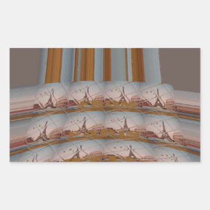 Sticker Rectangulaire J'aime Paris