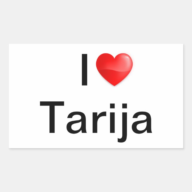 Sticker Rectangulaire J'aime Tarija (Devant)