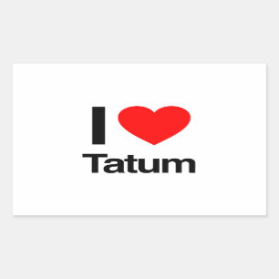 Sticker Rectangulaire j'aime tatum