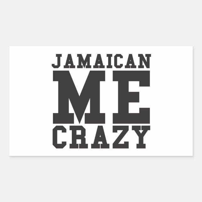 Sticker Rectangulaire Jamaïcain, fou (Devant)