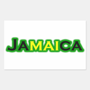 Sticker Rectangulaire Jamaïque (texte)