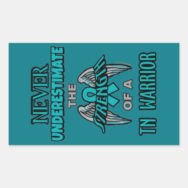 Sticker Rectangulaire Jamais...TN Warrior (Devant)