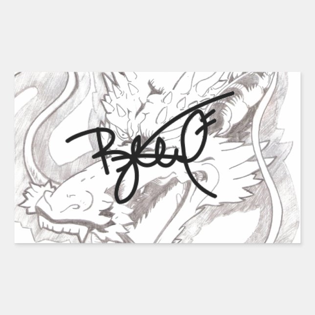 Sticker Rectangulaire Japanese Dragon Séries (Devant)